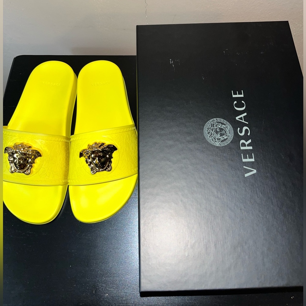 Versace Slide Gomma / Sunset Yellow-ORO Versace - Picture 2 of 4